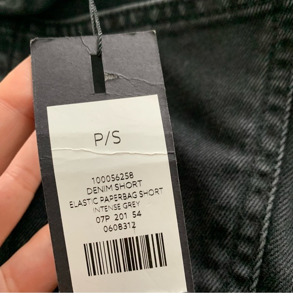 DYNAMITE | Black denim paper bag shorts - Picture 6 of 6